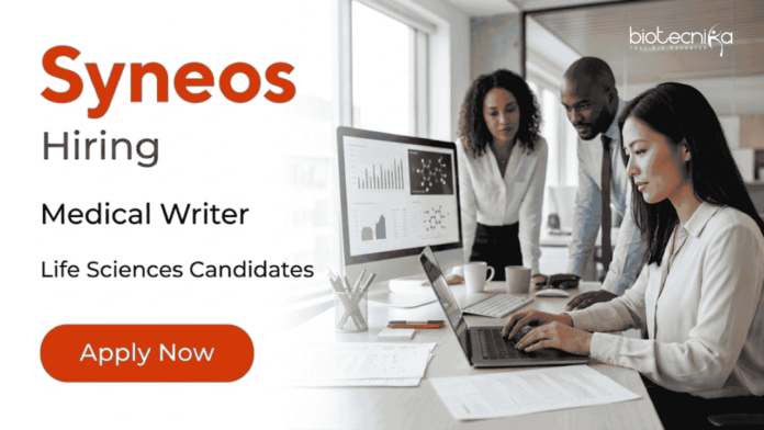 Syneos (4) Explore Medical Writer Jobs at Syneos Health. Apply for a Remote Life Sciences Job in Clinical Documentation & Writing under Syneos Career.