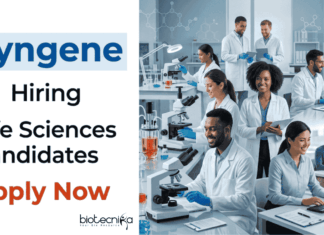 Syngene is Hiring Junior Manager | Apply Now for Biochemistry & Life Sciences Jobs Explore Syngene Careers Life Sciences Jobs in Bangalore. Explore Biochemistry jobs with ELN LIMS and GenAI exposure. Apply Now.