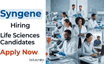 Syngene is Hiring Junior Manager | Apply Now for Biochemistry & Life Sciences Jobs Explore Syngene Careers Life Sciences Jobs in Bangalore. Explore Biochemistry jobs with ELN LIMS and GenAI exposure. Apply Now.
