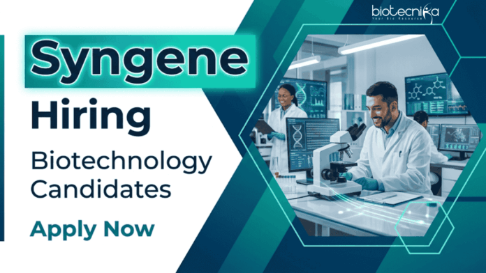 Syngene (13) Apply for Syngene Careers: Biotech Jobs in Bangalore. Explore SQL Jobs in Pharma IT and Grow your Career in Top Biotech Company.