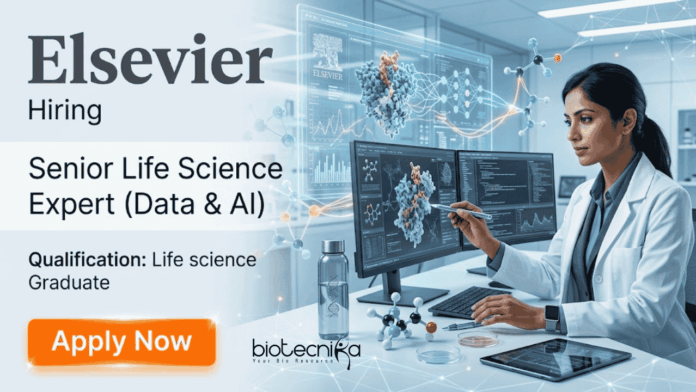 Senior Life Science Expert – Data & AI at Elsevier – Life science jobs and life science research opportunities Senior Life Science Expert – Data & AI at Elsevier – Life science jobs and life science research opportunities