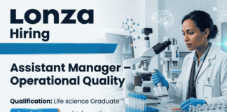 Assistant Manager Operational Quality at Lonza – Quality Assurance jobs and life science jobs