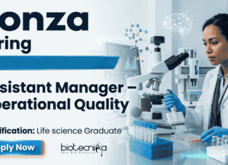Quality Assurance Jobs at Lonza | Assistant Manager – Operational Quality | Apply Now Assistant Manager Operational Quality at Lonza – Quality Assurance jobs and life science jobs