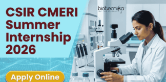 Apply now for CSIR CMERI Summer Internship 2026 – Research & Biotechnology Internship Opportunity