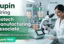 Biotechnology Jobs at Lupin | Hiring Biotech Manufacturing Associate | Apply Now Kickstart your Biotechnology jobs journey with Lupin careers in Life Sciences Jobs and manufacturing excellence.