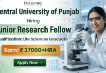 Junior Research Fellow in Life Sciences Research at CUP Recruitment | Apply Now Junior Research Fellow opportunity in life sciences research under CUP recruitment for advanced scientific research careers.