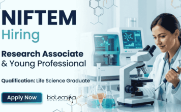 NIFTEM Recruitment 2026 for Research Jobs | RA-I & YP-I Walk-in | Earn up to Rs. 58,000/- NIFTEM Recruitment 2026 opens Research Jobs for Life Science Research candidates