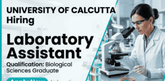 Laboratory Assistant Jobs at University of Calcutta | Biological Sciences Jobs | Apply Now University of Calcutta offers Laboratory Assistant Jobs in Biological Sciences Research