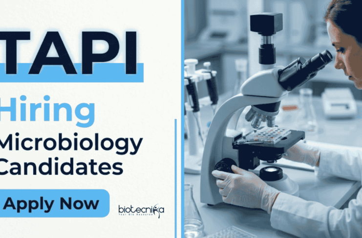 Microbiology Jobs at TAPI | BSc/ MSc Candidates Apply Now for QC Roles Apply for Microbiology & Biotechnology Jobs at TAPI. QC Jobs for candidates with Pharma Experience in QC & Microbiological analysis.