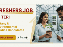 Freshers Research Jobs Opening at TERI | Botany & Environmental Studies Candidates Apply Now Apply for Research Jobs at TERI. Explore Botany Jobs and Project Associate Jobs in Environmental Science, GIS, and Sustainability in Delhi.