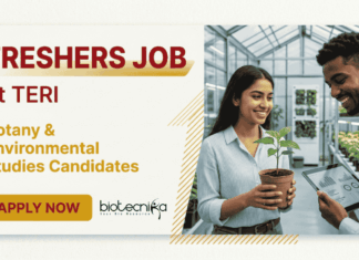 Freshers Research Jobs Opening at TERI | Botany & Environmental Studies Candidates Apply Now Apply for Research Jobs at TERI. Explore Botany Jobs and Project Associate Jobs in Environmental Science, GIS, and Sustainability in Delhi.