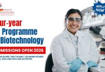 Four-year UG Programme in Biotechnology | Admissions Open 2026 at TERI School of Advanced Studies