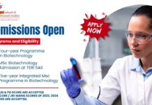 Biotechnology Bsc / Msc Admissions 2026 & Course Details: Why TERI SAS is a Top Choice for Life Sciences