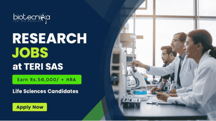 Teri SAS Apply for Project Research Scientist-I Research Jobs at TERI SAS. Great Life Science Career Opportunity in Biotechnology Research.