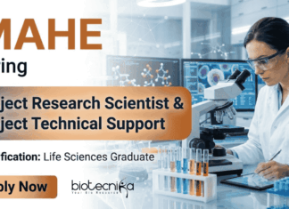 Research Jobs at MAHE Recruitment for Life Sciences Research | Earn upto: Rs. 67,000 + HRA MAHE recruitment opens research jobs in life sciences research under ICMR project