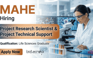 Research Jobs at MAHE Recruitment for Life Sciences Research | Earn upto: Rs. 67,000 + HRA MAHE recruitment opens research jobs in life sciences research under ICMR project