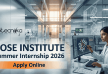Bose Institute Summer Internship 2026 life science research internship for MSc students in India