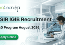 AcSIR-CSIR-IGIB PhD Program August 2026 Admissions Open, Apply Online PhD in life sciences announcement under IGIB PhD Program and csir igib recruitment 2026