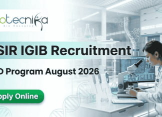AcSIR-CSIR-IGIB PhD Program August 2026 Admissions Open, Apply Online PhD in life sciences announcement under IGIB PhD Program and csir igib recruitment 2026