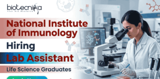 Life Science Jobs at NII Recruitment 2026 for Lab Assistant Job in Delhi