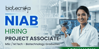 NIAB Project Associate Jobs 2026 | Biotechnology Job Opportunity NIAB Recruitment 2026 announces Project Associate Jobs for Biotechnology Job aspirants.