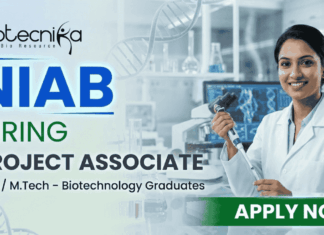 NIAB Project Associate Jobs 2026 | Biotechnology Job Opportunity NIAB Recruitment 2026 announces Project Associate Jobs for Biotechnology Job aspirants.