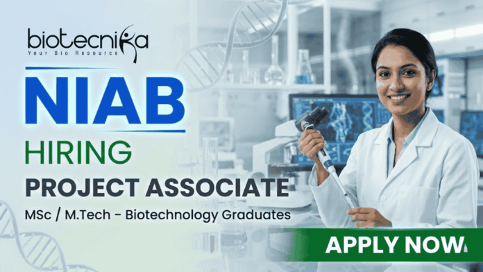 NIAB Recruitment 2026 announces Project Associate Jobs for Biotechnology Job aspirants. NIAB Recruitment 2026 announces Project Associate Jobs for Biotechnology Job aspirants.