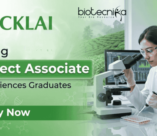 Project Associate Job Tocklai Vacancy Life Science Jobs Tea Research Association Recruitment