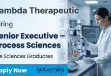 Biotechnology Jobs at Lambda Therapeutic Research | Senior Executive Role | Apply Now Biotechnology jobs at Lambda Therapeutic Research Senior Executive Process Sciences Lambda careers Life science jobs