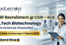 JRF Recruitment 2026 – CSIR IICB Biotechnology Jobs | Attend The Walk-In Interview CSIR IICB JRF recruitment 2026 biotechnology jobs walk-in interview