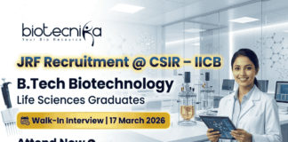 JRF Recruitment 2026 – CSIR IICB Biotechnology Jobs | Attend The Walk-In Interview CSIR IICB JRF recruitment 2026 biotechnology jobs walk-in interview