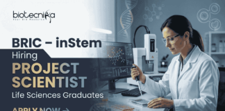 inStem Recruitment 2026 for Project Scientist Jobs in Life Science Research | Apply Now inStem recruitment scientist jobs stem cell life science research Bangalore
