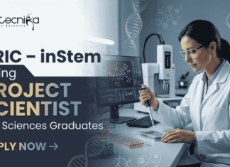 inStem Recruitment 2026 for Project Scientist Jobs in Life Science Research | Apply Now inStem recruitment scientist jobs stem cell life science research Bangalore