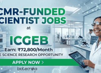ICMR-Funded Scientist Jobs | Life Science Research Opportunity at ICGEB | Earn: ₹ 72,800 pm | Apply Now