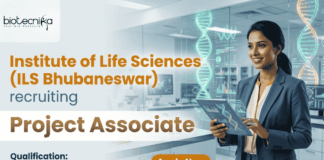 ILS Bhubaneswar Project Associate Jobs 2026 – Life Science Walk-in Opportunity Project Associate Jobs at ILS Bhubaneswar for Life Science Jobs