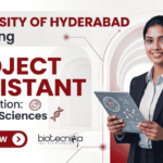 University of Hyderabad announces Project Associate Jobs in Life Science Research