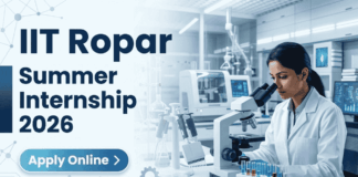 IIT Ropar Summer Internship 2026 – Apply for Research Internship