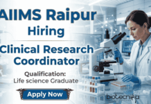 Clinical Research Coordinator Jobs at AIIMS Raipur | Life Science Jobs Apply Now Clinical Research Coordinator Jobs at AIIMS Raipur Recruitment for Life Science Jobs