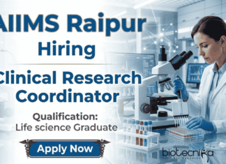 Clinical Research Coordinator Jobs at AIIMS Raipur | Life Science Jobs Apply Now Clinical Research Coordinator Jobs at AIIMS Raipur Recruitment for Life Science Jobs