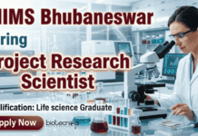 Research Scientist Jobs at AIIMS Bhubaneswar Recruitment 2026 | Life Science Jobs Apply Now Research Scientist Jobs at AIIMS Bhubaneswar Recruitment for Life Science Jobs