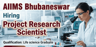 Research Scientist Jobs at AIIMS Bhubaneswar Recruitment for Life Science Jobs