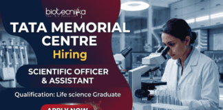 Research Jobs at Tata Memorial Centre under TMC Recruitment for Life Science Jobs