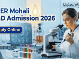IISER Mohali PhD Admission 2026 for Biological Sciences & Research Programs | Apply Online Now IISER Mohali PhD Admission 2026 now open for Biological Sciences and interdisciplinary research programs
