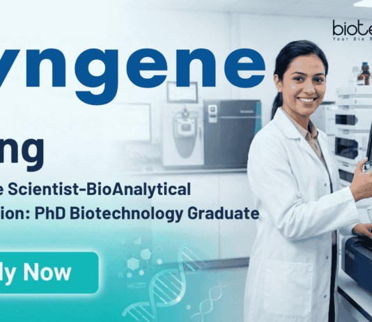 Scientist Job at Syngene Careers | Biotechnology Jobs | Apply Now Scientist Job at Syngene Careers | Biotechnology jobs for PhD professionals