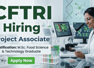 Project Associate Job at CFTRI 2026 | Food Technology Research Role | Apply Now Project Associate Job opportunity under cftri recruitment in Food Technology jobs