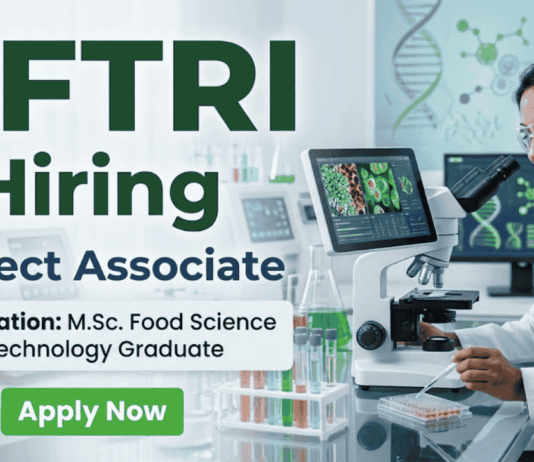 Project Associate Job at CFTRI 2026 | Food Technology Research Role | Apply Now Project Associate Job opportunity under cftri recruitment in Food Technology jobs