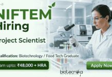 Project Scientist Role Under NIFTEM Recruitment for Life Science Research | Earn Up to Rs. 48,000 + HRA Project Scientist NIFTEM Recruitment Life Science Research apply