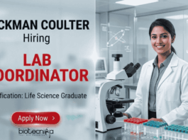 Life science jobs at Beckman Coulter careers | Lab coordinator job Bangalore