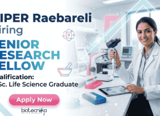 SRF Jobs at NIPER Raebareli Recruitment | Life Science Research Opportunity | Apply Now SRF Jobs open at NIPER Raebareli Recruitment for Life Science Research candidates