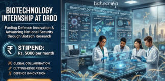 Biotechnology Internship at DRDO-INMAS. Undergraduate & Postgraduate Biotech Candidates, Apply Now. Earn a Stipend of ₹ 5000 per month.